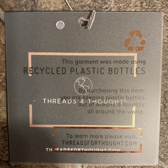 NWT Threads 4 Thought Gray White Pink Sz M Leggings - Picture 6 of 12